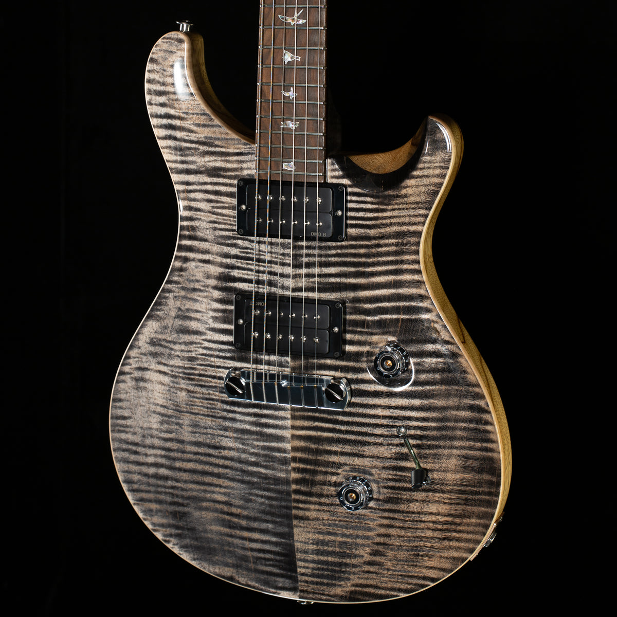 PRS Limited Edition Wood Library Custom 24 Stoptail Charcoal 10 Top (170)