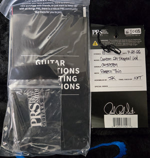 PRS Limited Edition Wood Library Custom 24 Stoptail 10 Top Charcoal (584)