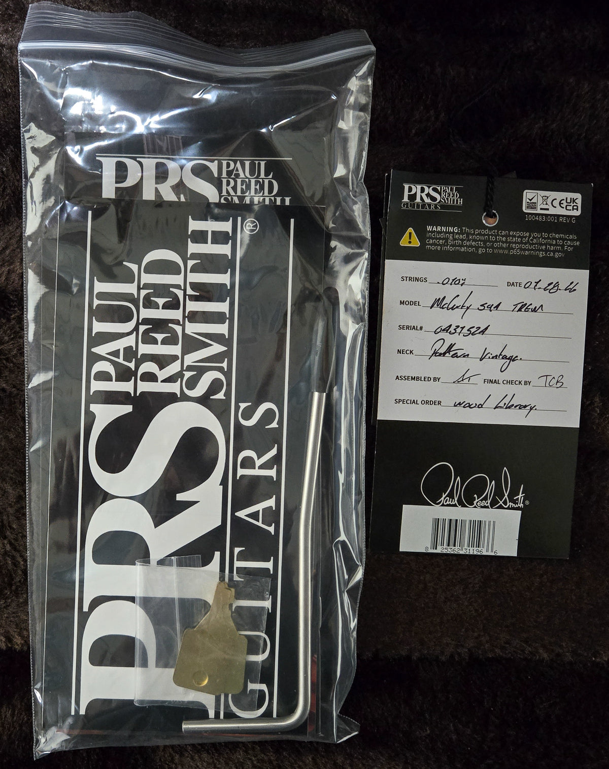 PRS Wood Library McCarty 594 Tremolo 10 Top Limited Run Tiger Eye (524)