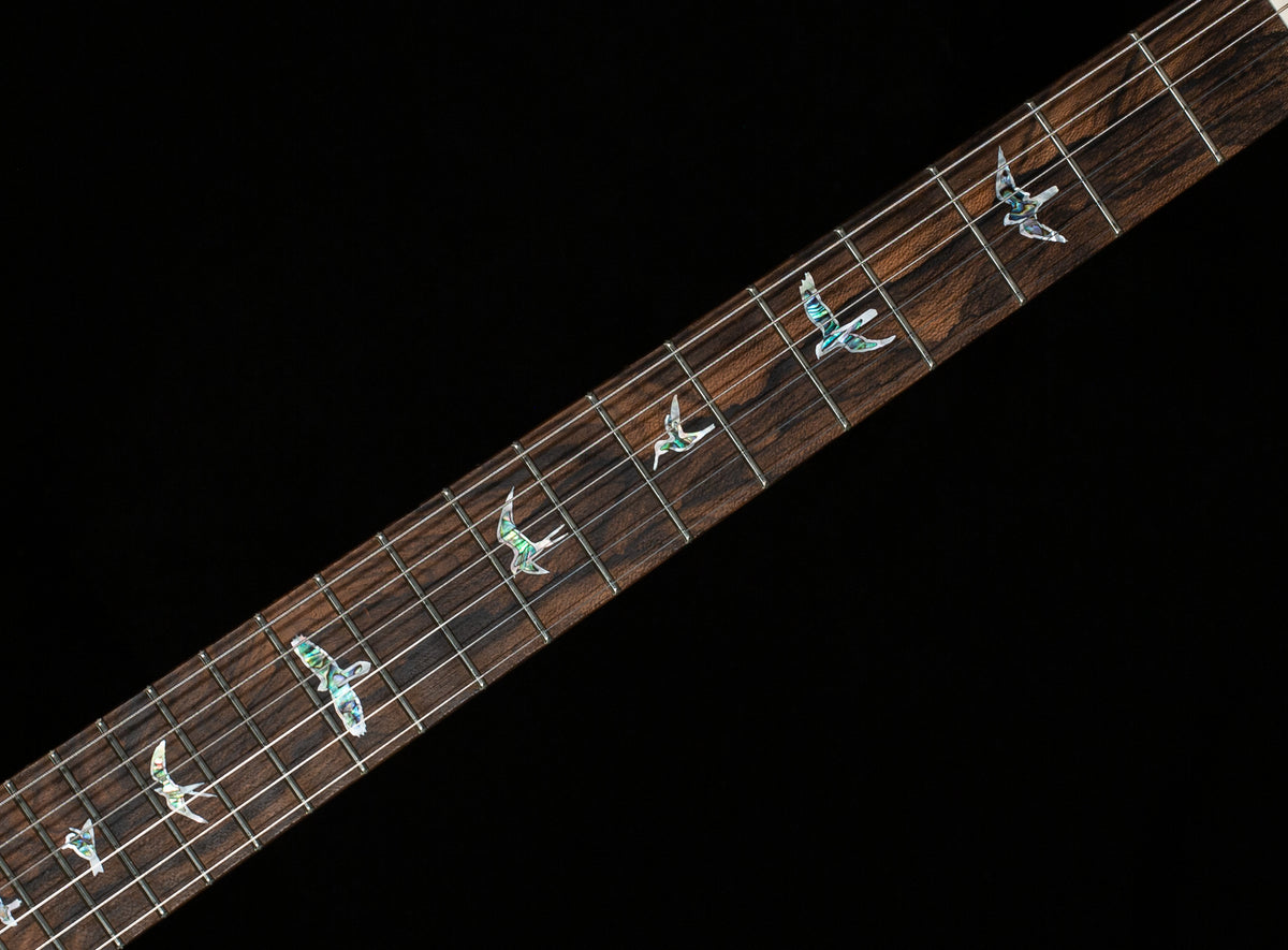 PRS Wood Library Willcutt Exclusive Custom 24 Swamp Ash/Quilt Maple Faded Blue Jean 10 Top (744)