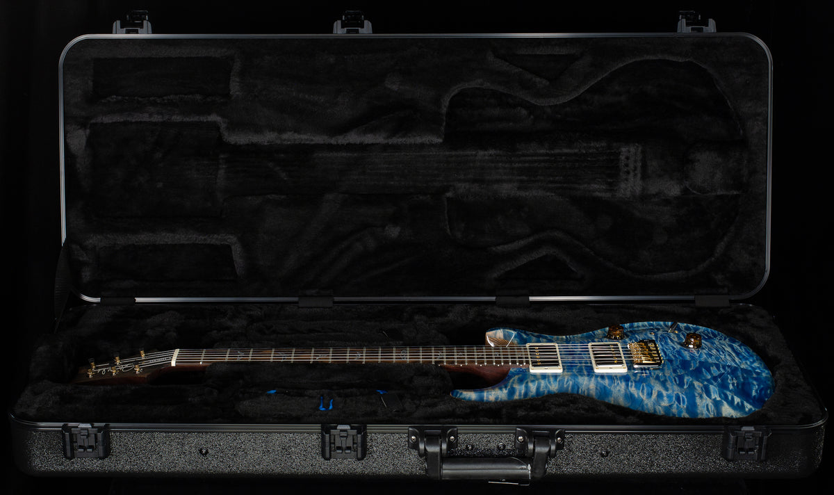 PRS Wood Library Willcutt Exclusive Custom 24 Swamp Ash/Quilt Maple Faded Blue Jean 10 Top (744)