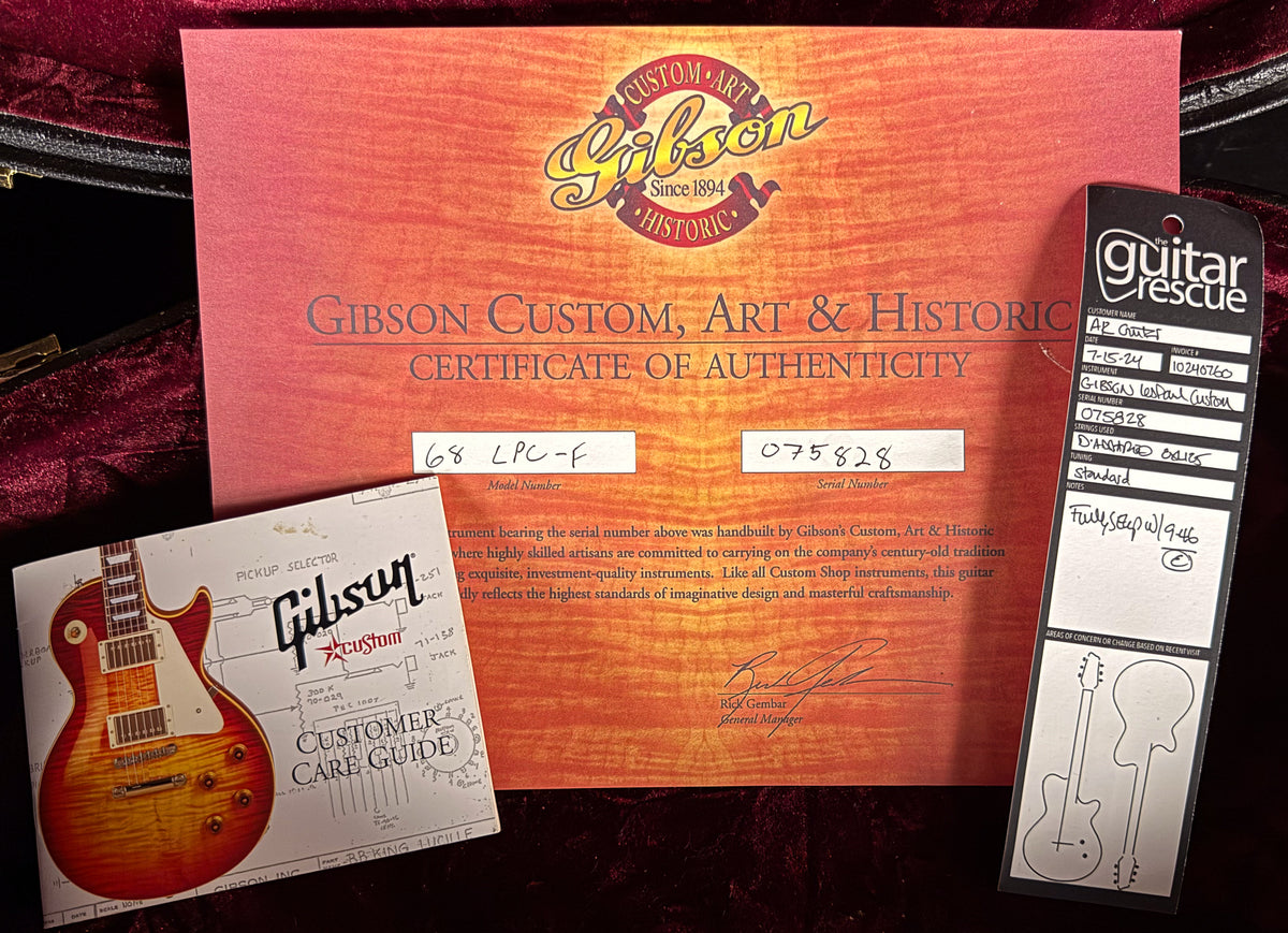 2007 Gibson Custom Shop 1968 Les Paul Custom Flame Top Washed Cherry