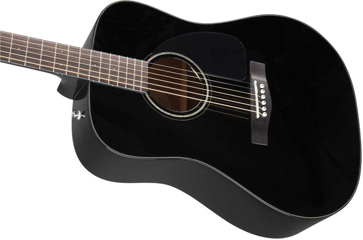 Fender CD-60 Dreadnought V3 w/Case, Walnut Fingerboard, Black (878)