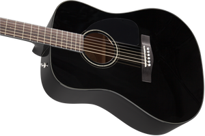 Fender CD-60 Dreadnought V3 w/Case, Walnut Fingerboard, Black (878)
