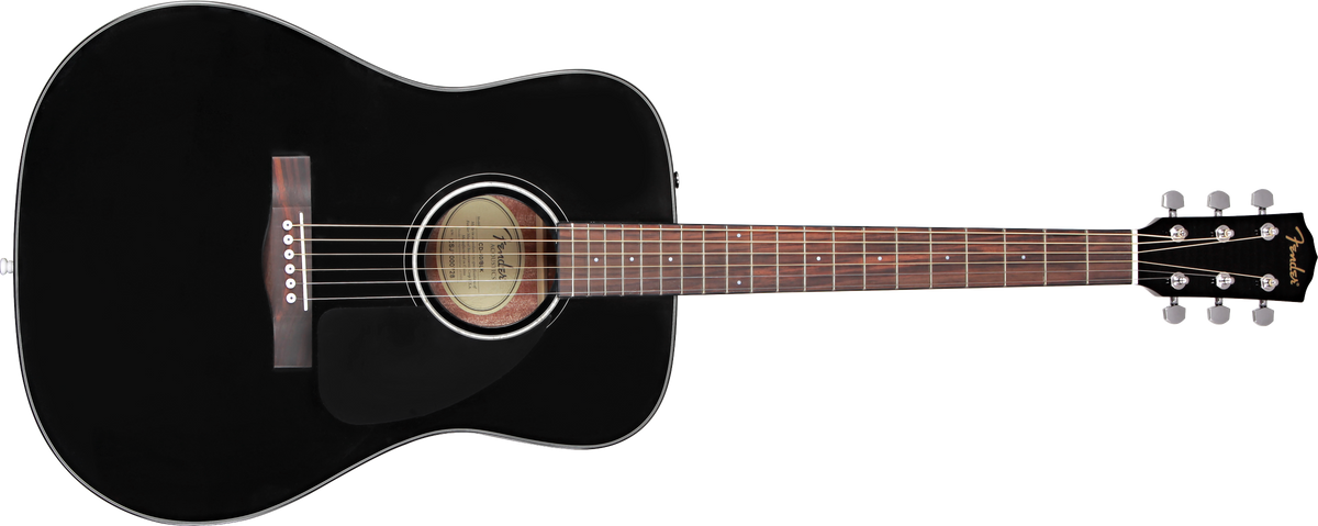 Fender CD-60 Dreadnought V3 w/Case, Walnut Fingerboard, Black (878)