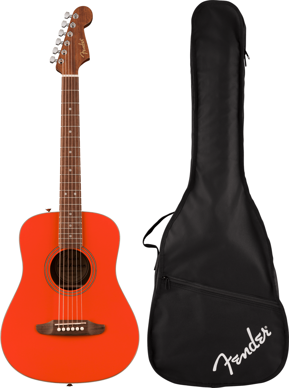Fender California Standard Redondo Mini with Bag, Spruce Top, Fiesta Red (138)