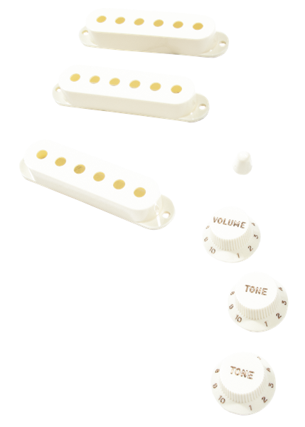 Fender Pure Vintage &#39;60s Stratocaster Accessory Kit, Vintage White (Backplate not included)