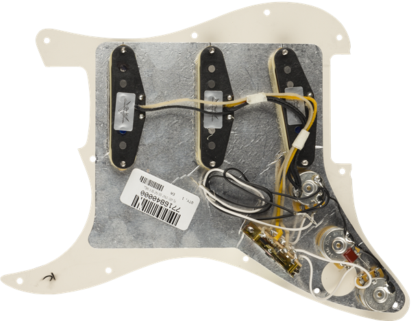Fender Pre-Wired Strat Pickguard, Fat 50s SSS, 11 Hole PG