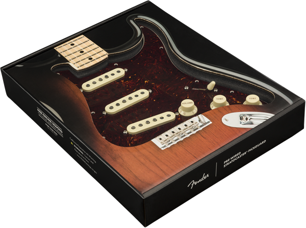 Fender Pre-Wired Strat Pickguard, Fat 50s SSS, 11 Hole PG