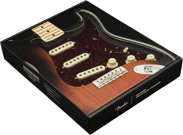 Fender Pre-Wired Strat Pickguard, Texas Special SSS, 11 Hole PG