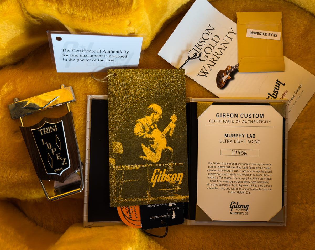 2021 Gibson Custom Shop Murphy Lab 1964 Trini Lopez Standard Reissue Ebony Ultra Light Aged w/ Bigsby