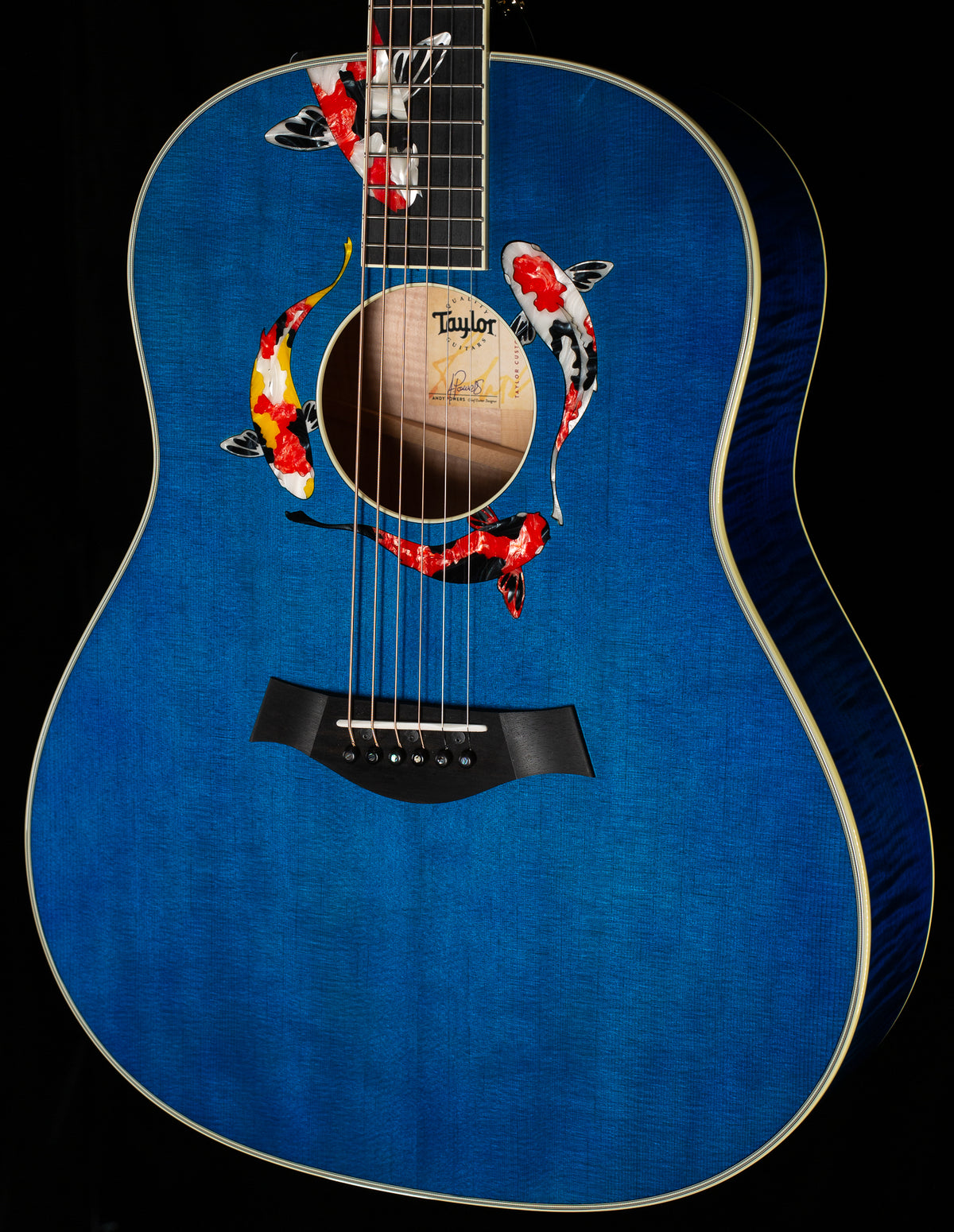 Taylor 2025 Custom #41 Koi C17e Acoustic-electric Guitar &amp; Circa 74 Koi Amp Bundle, Living Jewel Blue (074)