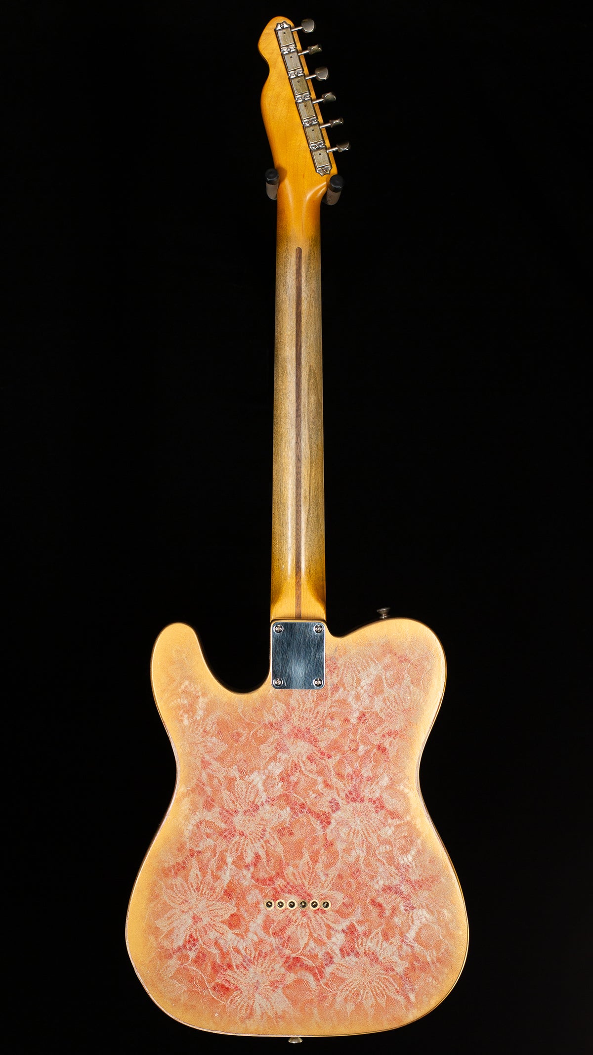 Underwood Guitars T Style Gold Red Flower