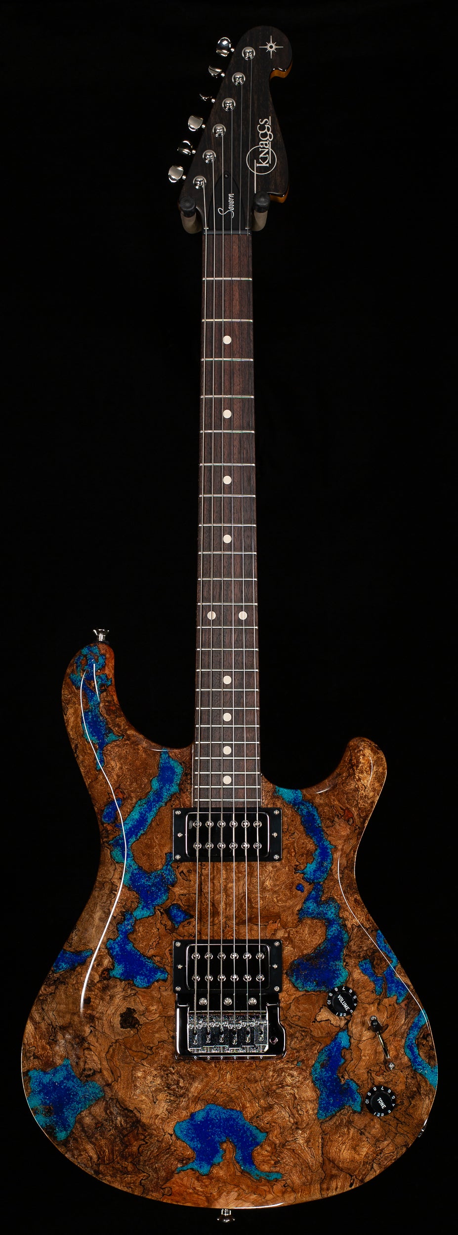 Knaggs Chesapeake Severn Trembuck Spalted Maple Top w/ Stone inlays (470)
