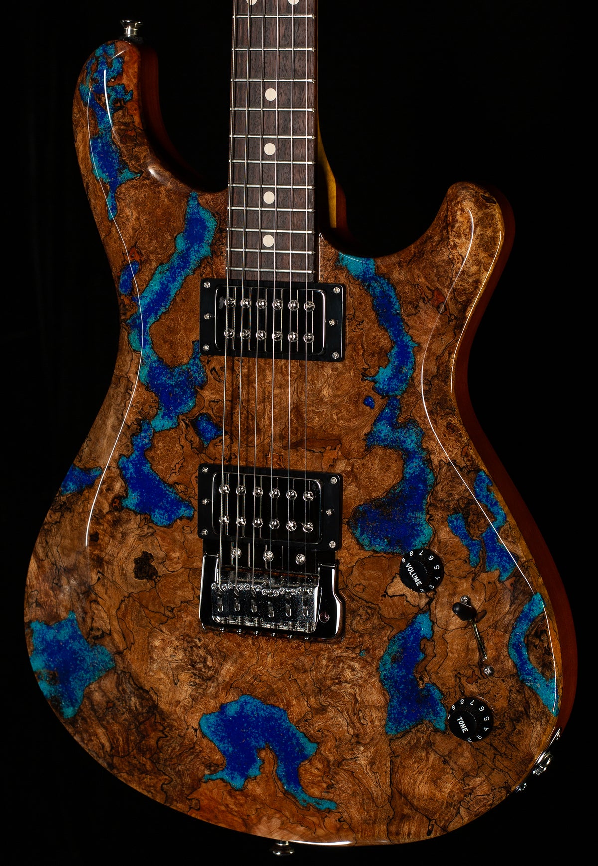 Knaggs Chesapeake Severn Trembuck Spalted Maple Top w/ Stone inlays (470)