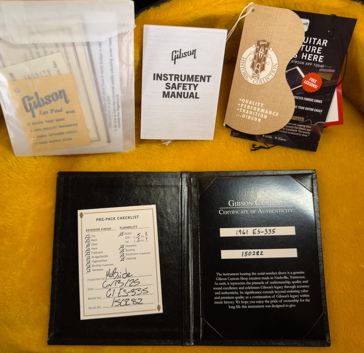 Gibson Custom Shop 1961 ES-335 Reissue VOS Sixties Cherry (282)