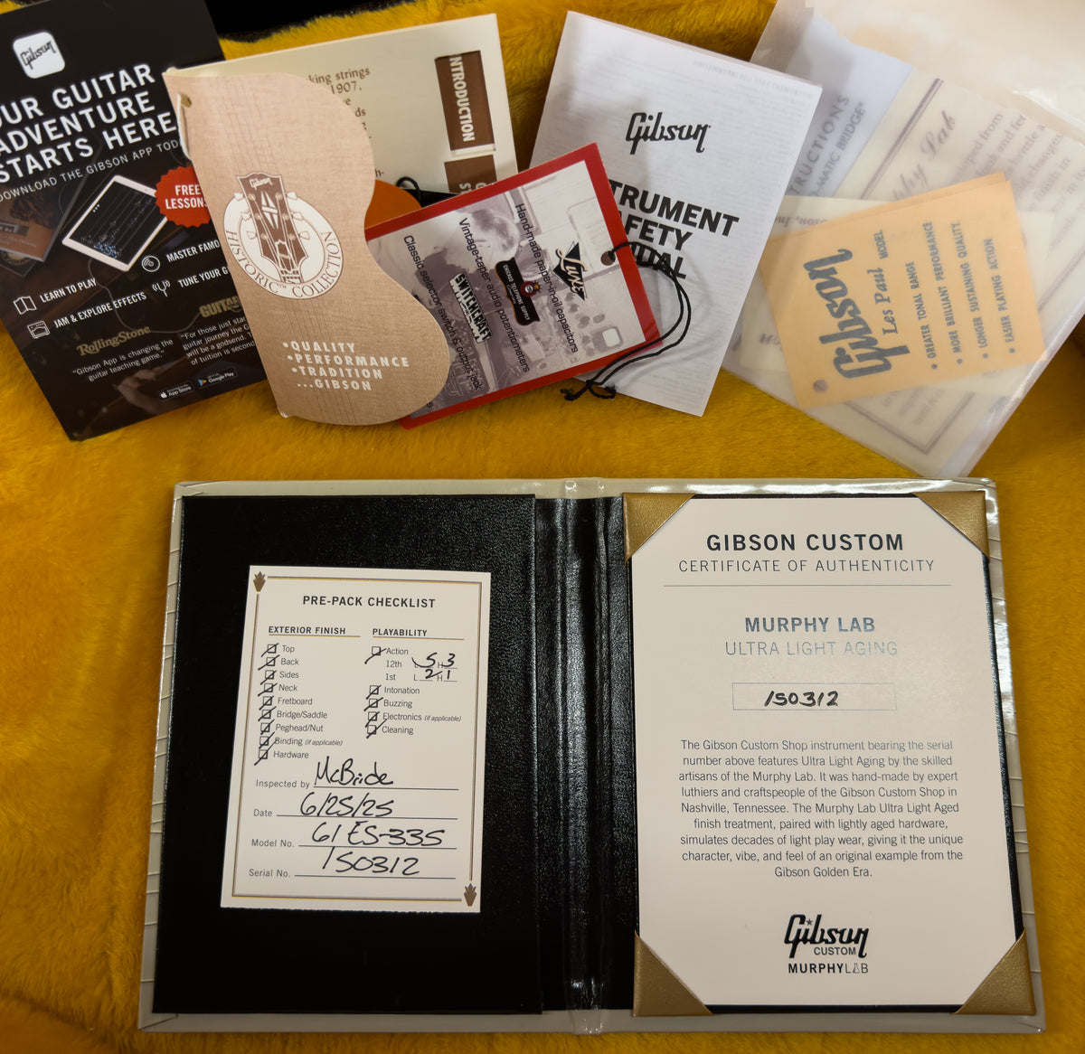 Gibson Custom Shop 1961 ES-335 Reissue Murphy Lab Ultra Light Aged 60s Cherry (312)