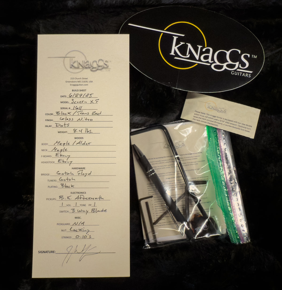 Knaggs Chesapeake Severn XF Trans Red/Black T2 Maple Top (611)