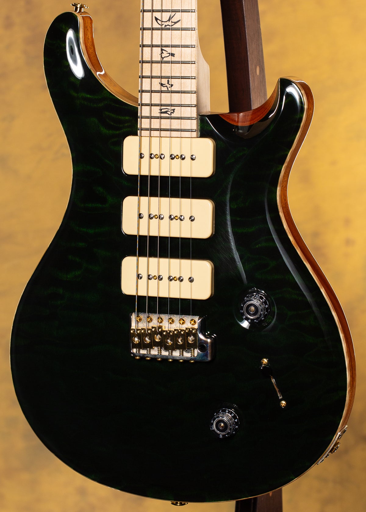 2010 PRS Custom 22 Soapbar Evergreen Quilted 10 Top