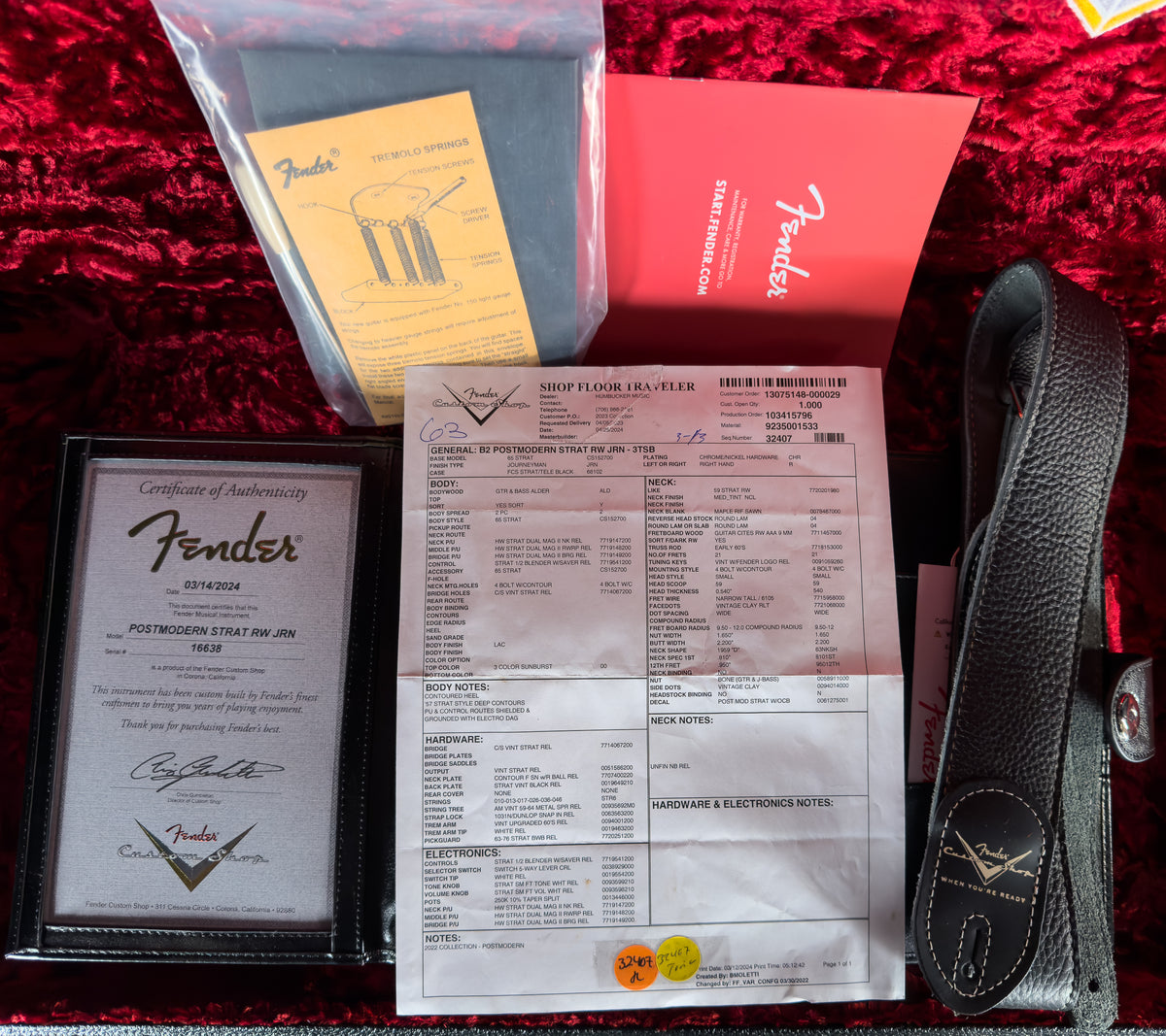 2024 Fender Custom Shop Postmodern Strat Journeyman Relic Rosewood Fingerboard 3-Color Sunburst