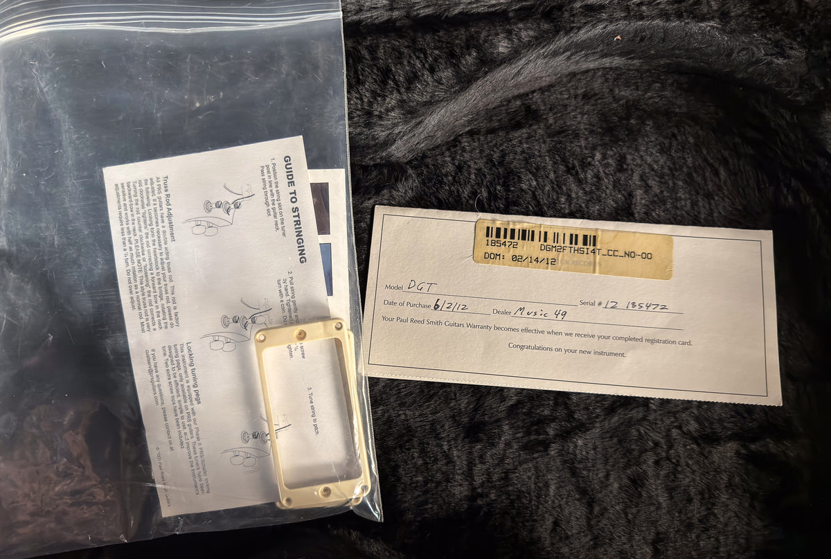 2012 PRS DGT Custom Color Blue Green Fade 10 Top Birds