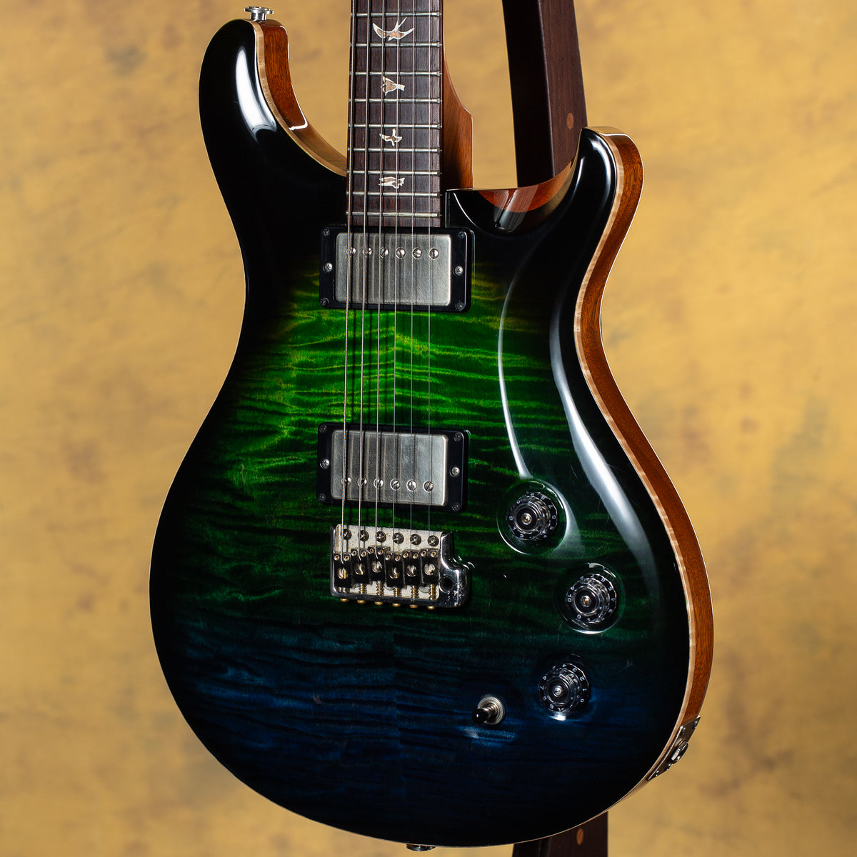 2012 PRS DGT Custom Color Blue Green Fade 10 Top Birds
