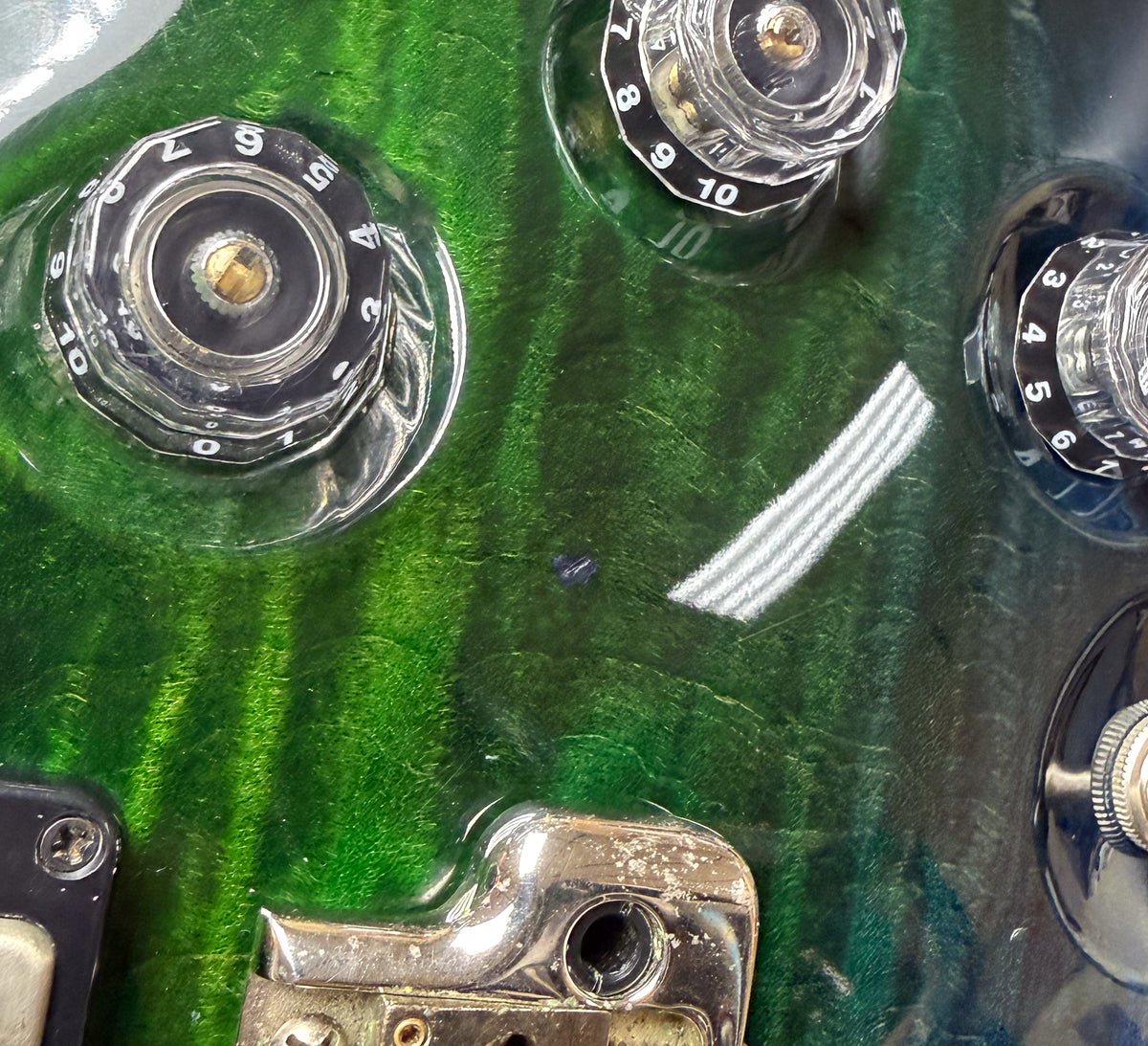 2012 PRS DGT Custom Color Blue Green Fade 10 Top Birds