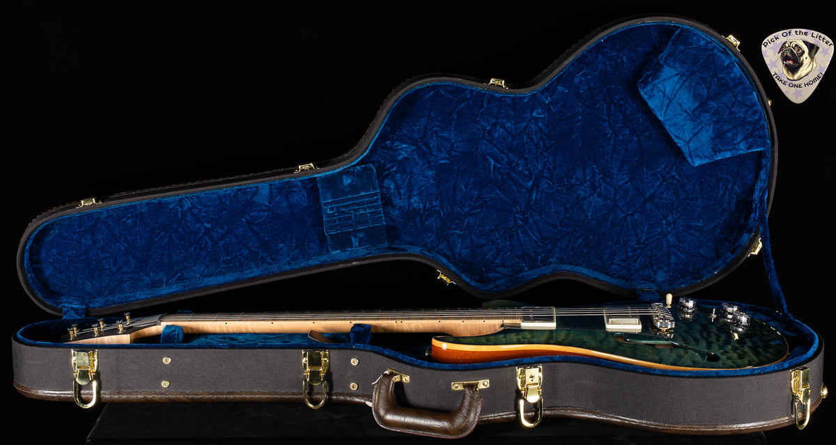 2012 PRS Wood Library Hollowbody II Piezo Trampas Green Quilt