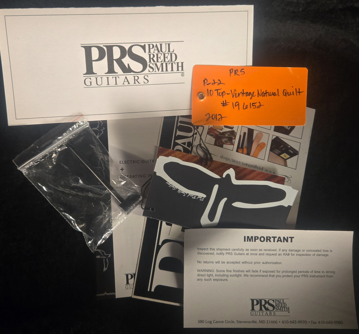 2012 PRS P22 Vintage Natural 10 Top Quilt