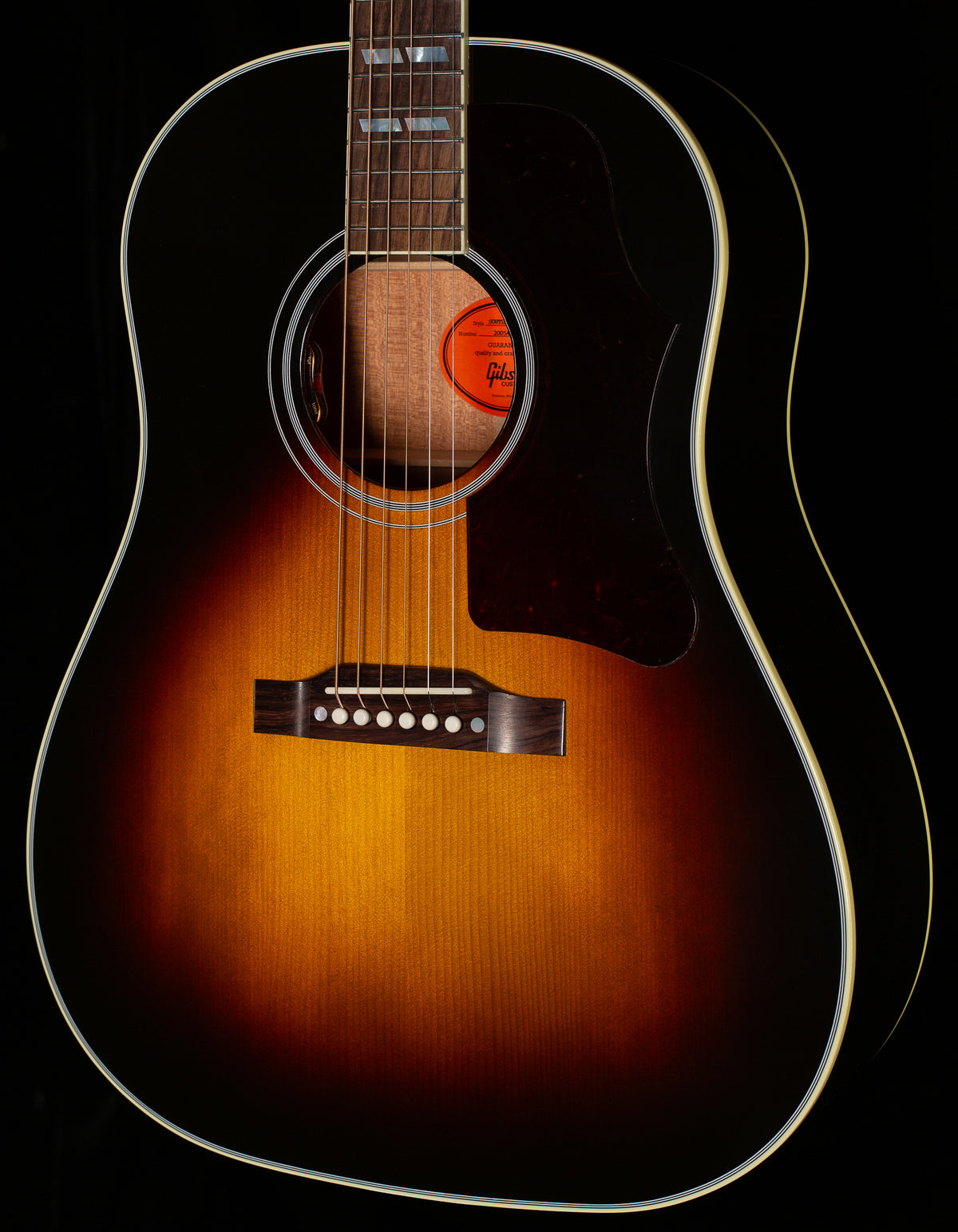 Gibson Custom Shop Willcutt Exclusive Southern Jumbo Original Vintage Sunburst Red Spruce Top (070)