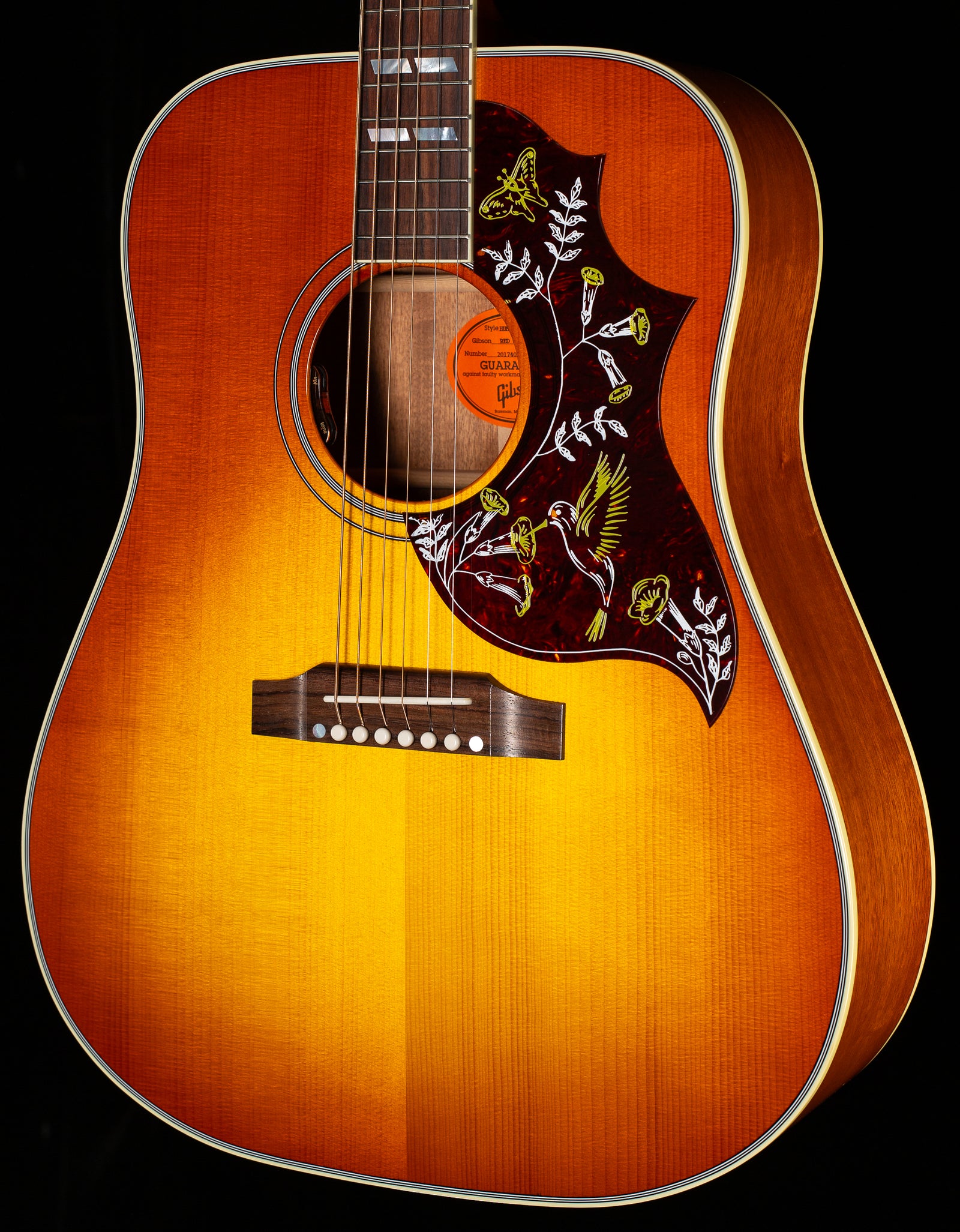 Gibson Custom Shop Willcutt Exclusive Hummingbird Original Heritage Cherry Sunburst Red Spruce Top