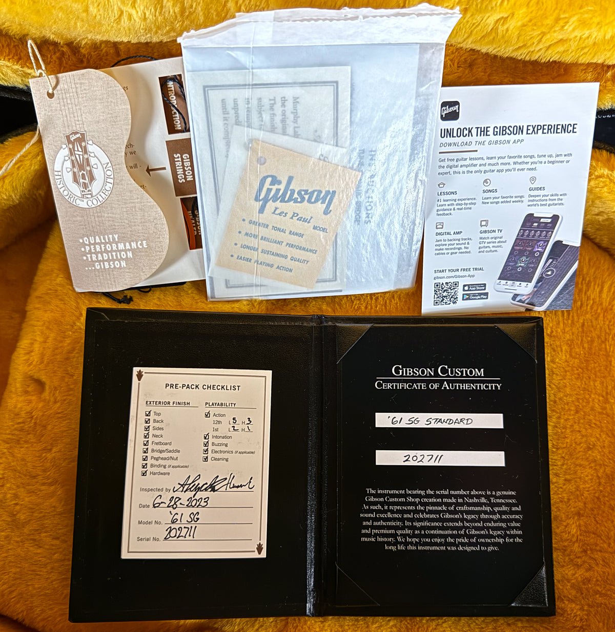 2023 Gibson Custom Shop '61 SG Standard '59 Neck Frost Blue