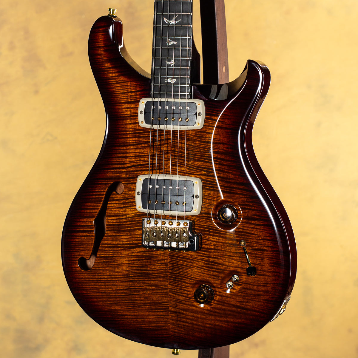 2013 PRS Experience 408 Limited Semi Hollow Black Gold