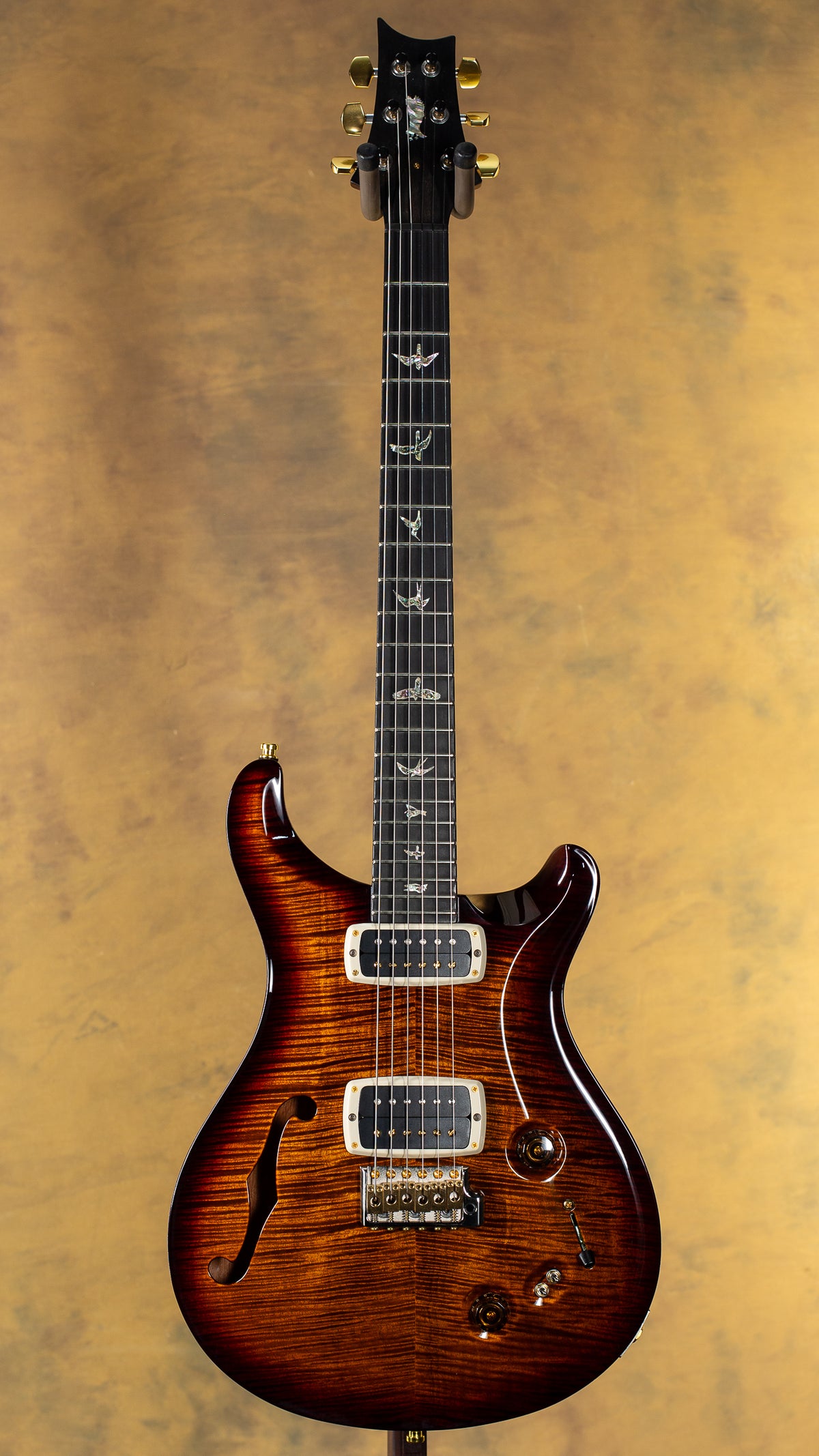 2013 PRS Experience 408 Limited Semi Hollow Black Gold