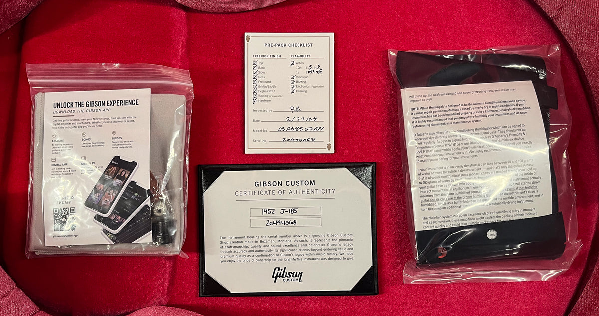 Gibson Custom Shop 1952 J-185 Antique Natural (068)
