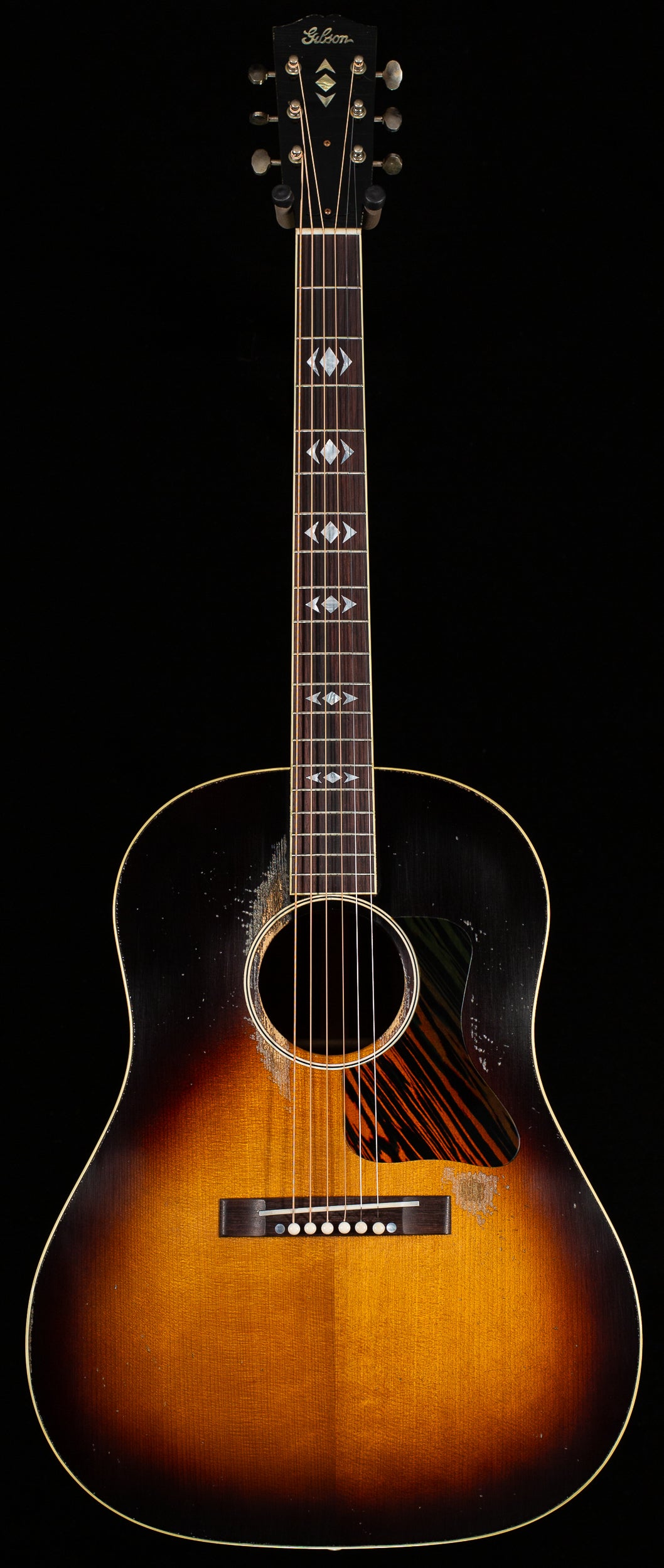 Gibson Custom Shop 1936 Advanced Jumbo Murphy Lab Heavy Aged Vintage Sunburst (002)