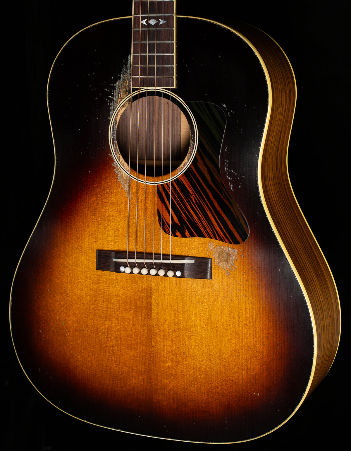 Gibson Custom Shop 1936 Advanced Jumbo Murphy Lab Heavy Aged Vintage Sunburst (002)