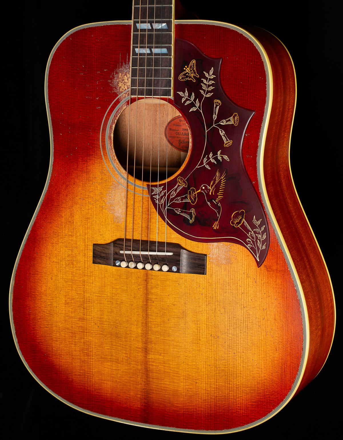 Gibson Custom Shop 1960 Hummingbird Murphy Lab Heavy Aged Heritage Cherry Sunburst (019)