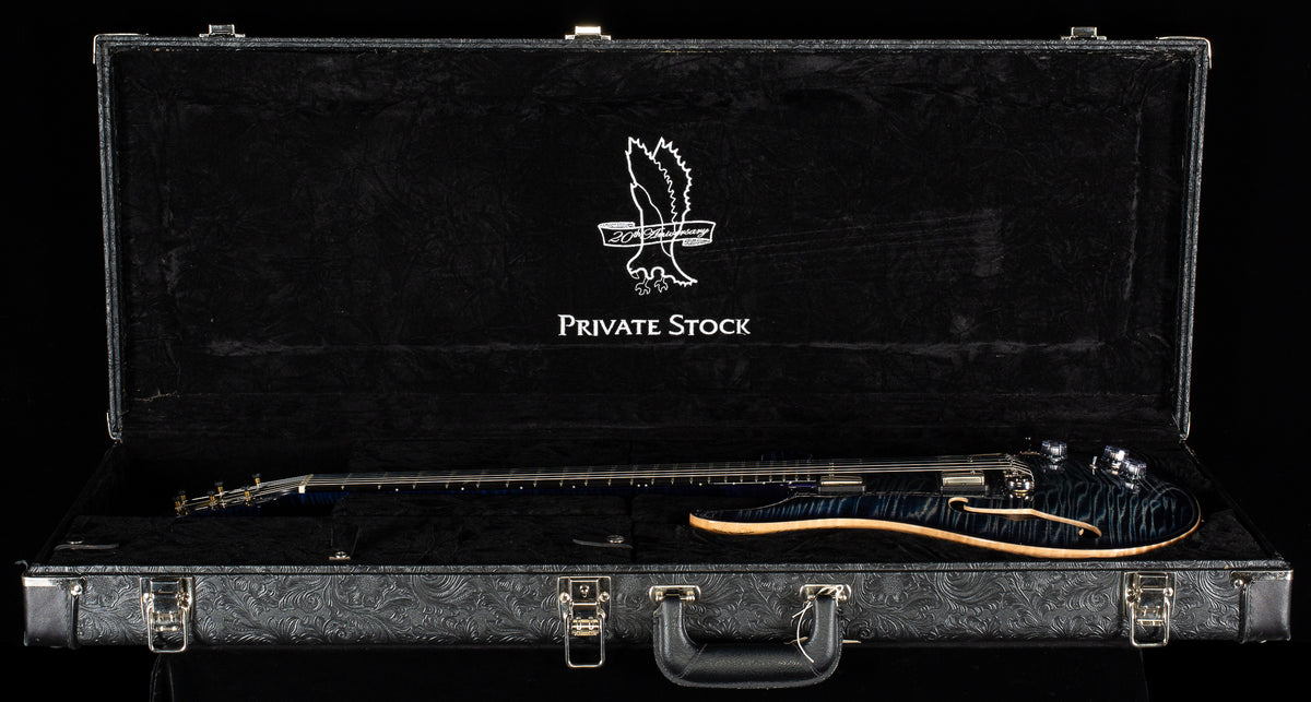 2021 PRS Private Stock 9610 Hollowbody II Piezo Faded Indigo Microburst