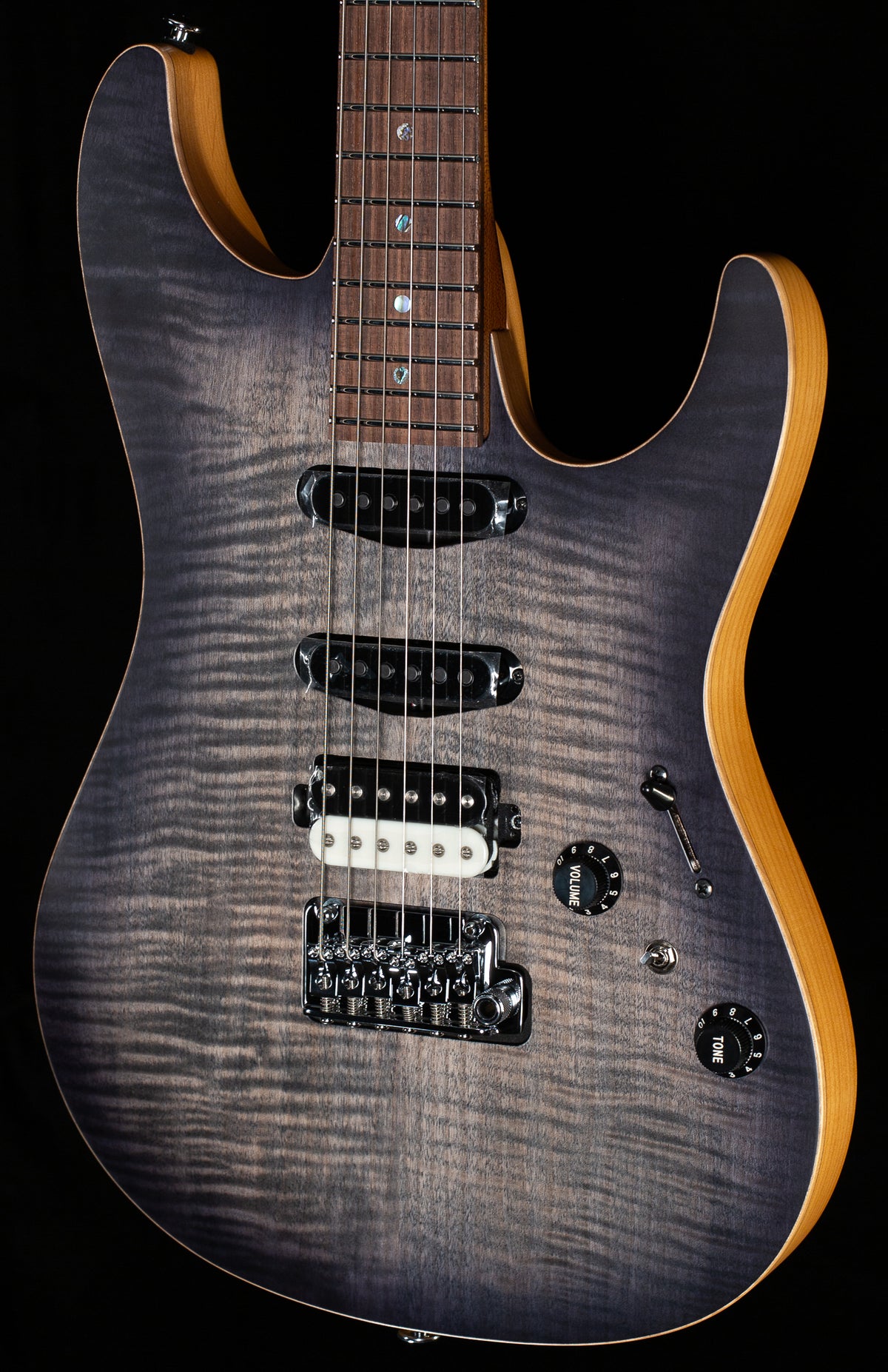 Ibanez TQM2CUF Tom Quayle Signature Model Charcoal Black Burst Flat (710)