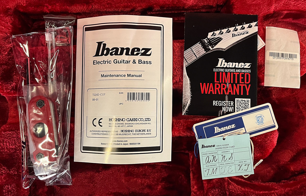 Ibanez TQM2CUF Tom Quayle Signature Model Charcoal Black Burst Flat (710)