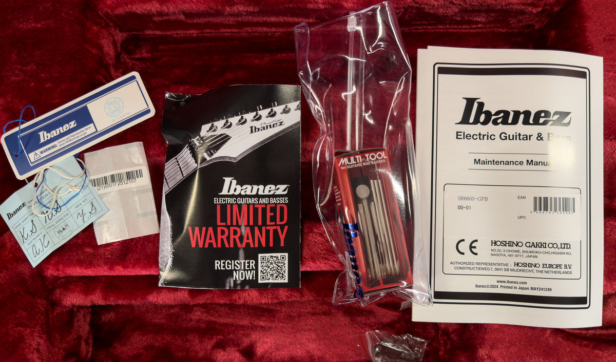 Ibanez Prestige SR6605 5-string Bass Ghost Fleet Blue Burst (107)