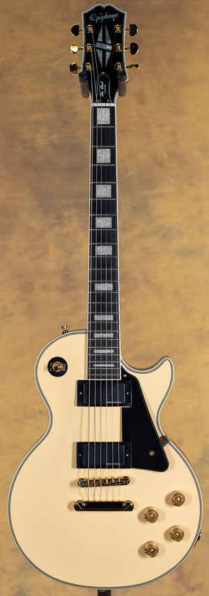 2021 Epiphone Les Paul Custom Blackback Antique Ivory w/ Case