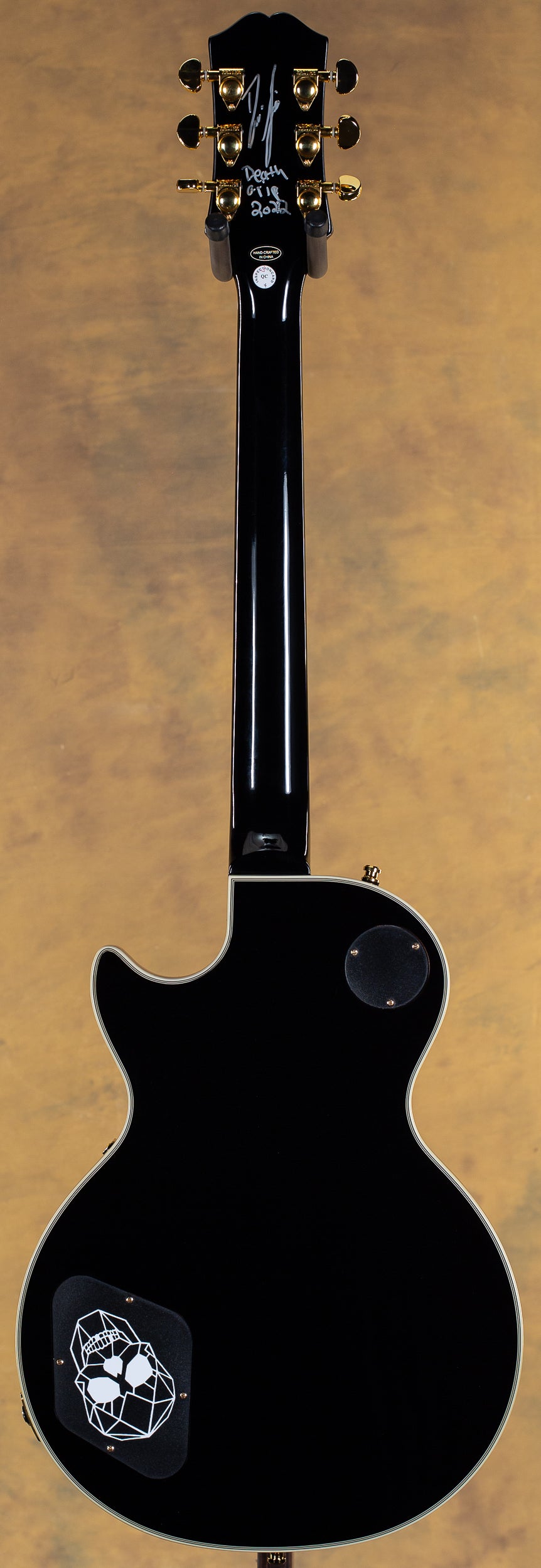 2021 Epiphone Les Paul Custom Blackback Antique Ivory w/ Case