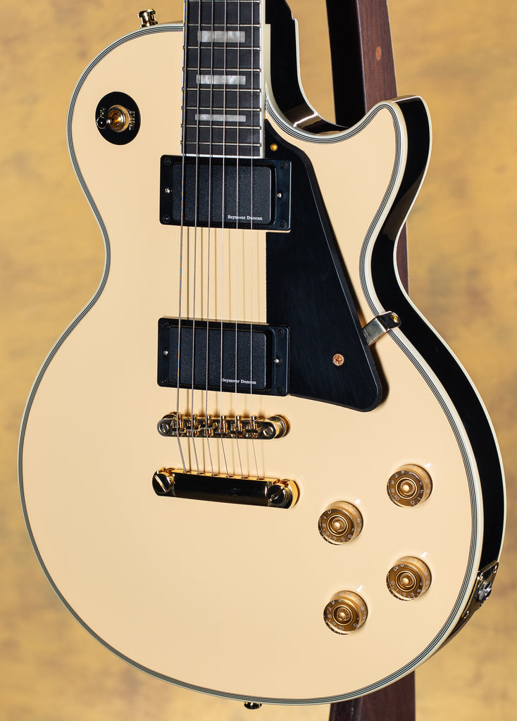 2021 Epiphone Les Paul Custom Blackback Antique Ivory w/ Case