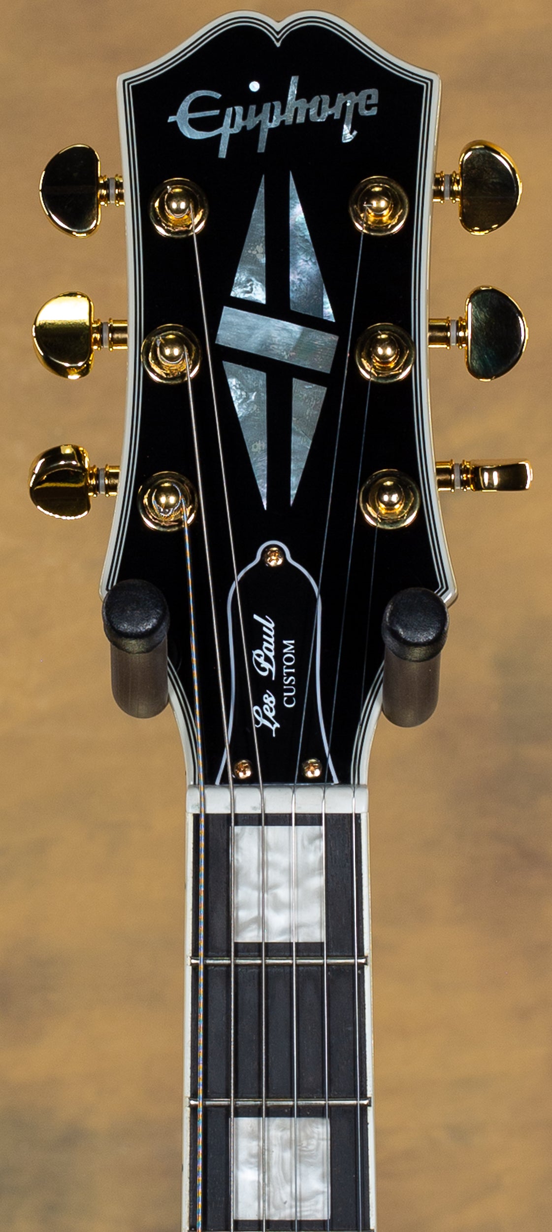 2021 Epiphone Les Paul Custom Blackback Antique Ivory w/ Case