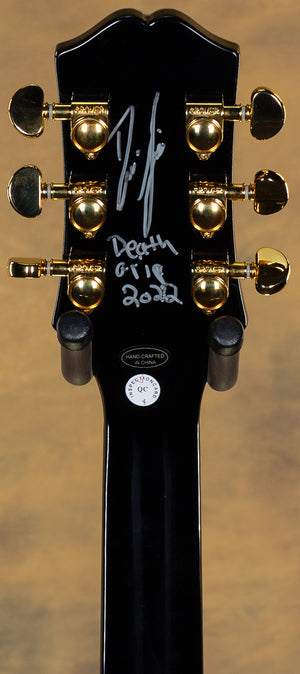 2021 Epiphone Les Paul Custom Blackback Antique Ivory w/ Case