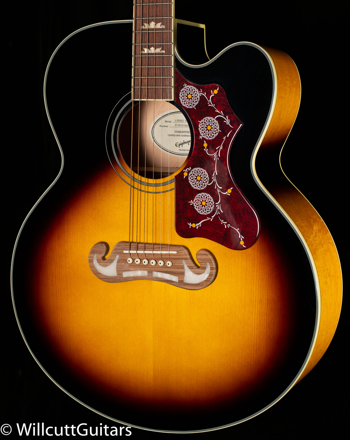 Epiphone J-200EC Studio - Solid Top Fishman Presys Vintage Sunburst (930)