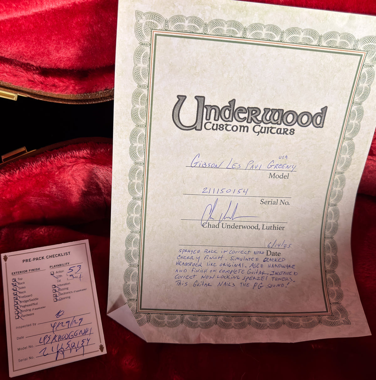 2025 Gibson Kirk Hammett Signature Les Paul Standard "Greeny" Greeny Burst Underwood Aged