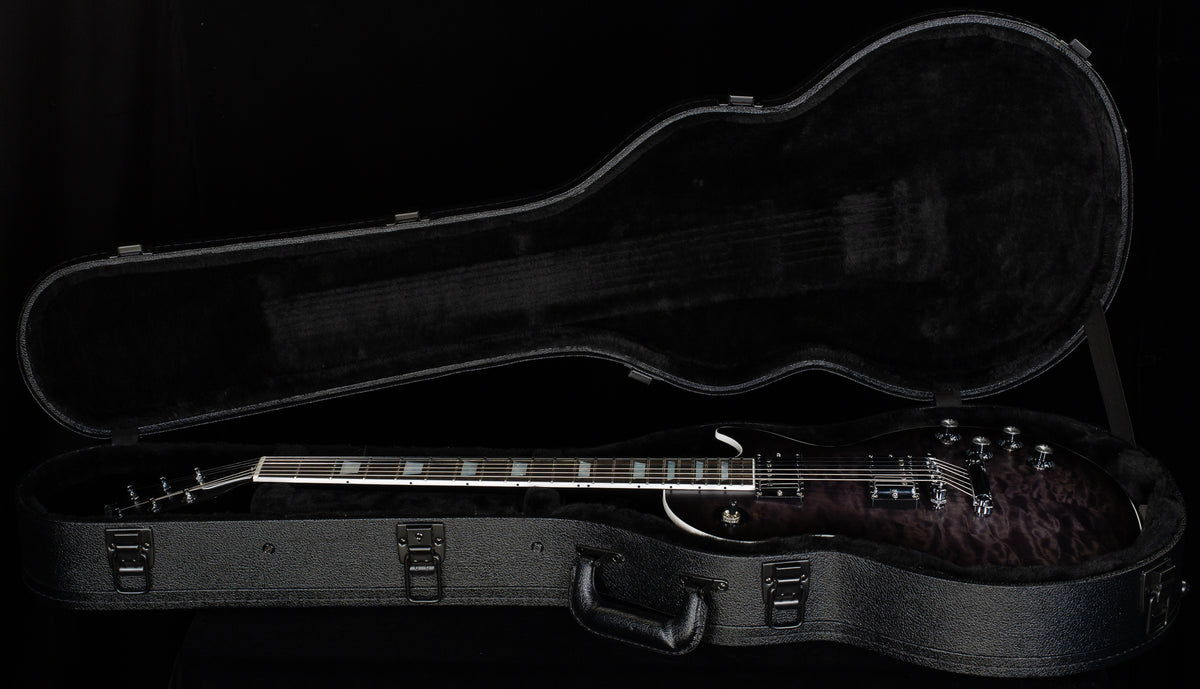 Gibson Mark Morton Les Paul Modern Figured Quilt Translucent Ebony Burst Satin (175)